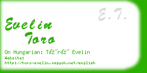 evelin toro business card